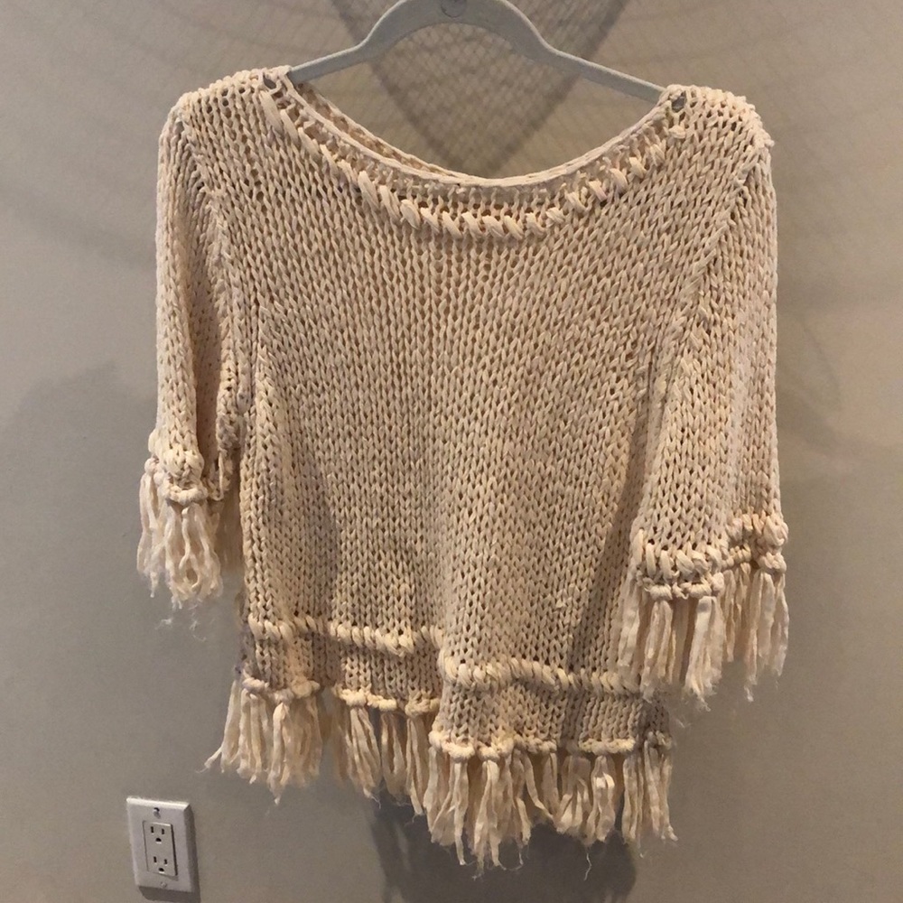 Free people fringe sweater